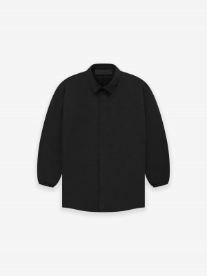 Fear Of God Button Down Shirt Black | FOG-SN593746