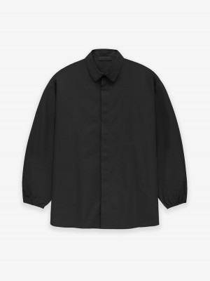 Fear Of God Button Down Shirt Jet Black | FOG-SN593548