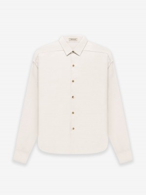 Fear Of God Button Front Shirt Cream | FOG-SN593311