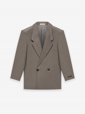 Fear Of God Cav Twill Suit Jacket Dusty Concrete | FOG-SN593368