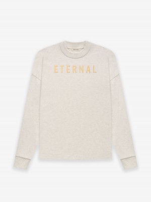 Fear Of God Cotton Ls T-shirt Warm Heather Oatmeal | FOG-SN593334