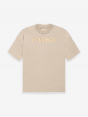 Fear Of God Cotton Ss T-shirt Dusty Beige | FOG-SN593354