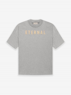 Fear Of God Cotton Ss T-shirt Warm Heather Grey | FOG-SN593351