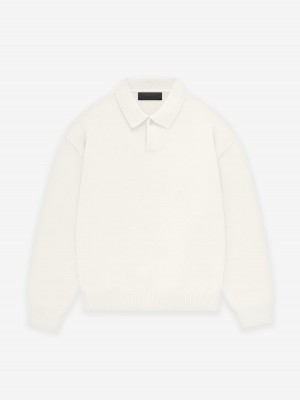 Fear Of God Essentials Knit Polo Cloud Dancer | FOG-SN593568