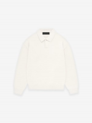 Fear Of God Essentials Knit Polo Cloud Dancer | FOG-SN593818