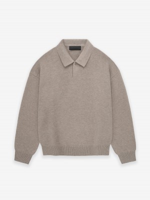 Fear Of God Essentials Knit Polo Core Heather | FOG-SN593559