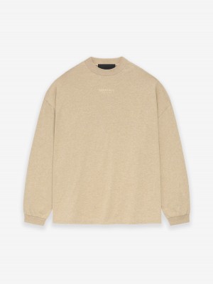 Fear Of God Essentials Ls Tee Gold Heather | FOG-SN593543