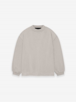 Fear Of God Essentials Ls Tee Silver Cloud | FOG-SN593791