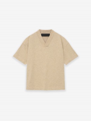 Fear Of God Essentials V-neck Gold Heather | FOG-SN593783