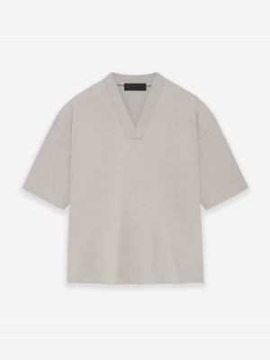 Fear Of God Essentials V-neck Silver Cloud | FOG-SN593541