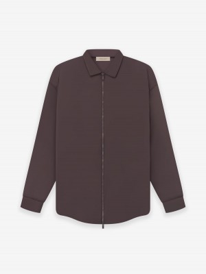 Fear Of God Filled Nylon Shirt Jacket Plum | FOG-SN593607