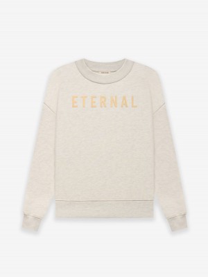 Fear Of God Fleece Crewneck Warm Heather Oatmeal | FOG-SN593346