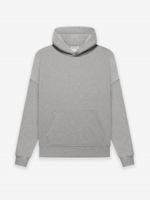 Fear Of God Fleece Hoodie Warm Heather Grey | FOG-SN593316