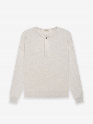 Fear Of God Lightweight Merino Henley Cement Heather | FOG-SN593482