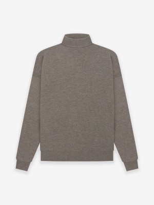 Fear Of God Lightweight Merino Turtleneck Dusty Concrete Heather | FOG-SN593479