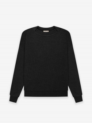 Fear Of God Merino Knit Crewneck Black Heather | FOG-SN593303