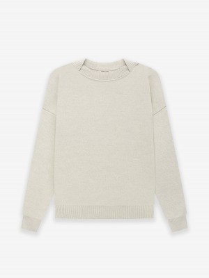 Fear Of God Merino Knit Crewneck Cement Heather | FOG-SN593488