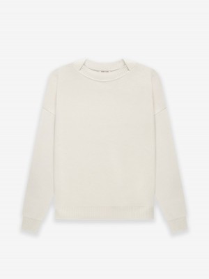 Fear Of God Merino Knit Crewneck Cream | FOG-SN593476