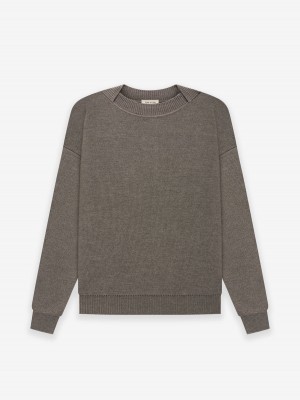 Fear Of God Merino Knit Crewneck Dusty Concrete Heather | FOG-SN593301