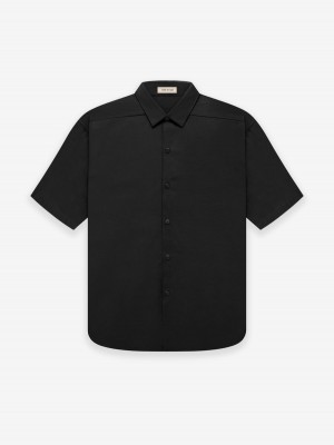 Fear Of God Ss Button Front Shirt Black | FOG-SN593307