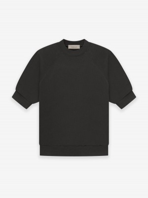 Fear Of God Ss Waffle Sweatshirt Off-Black | FOG-SN593529