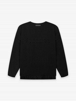 Fear Of God Viscose Tricot Crewneck Black | FOG-SN593325