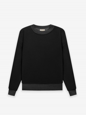 Fear Of God Wool Cashmere Crewneck Black | FOG-SN593293