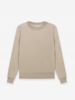 Fear Of God Wool Cashmere Crewneck Dusty Beige | FOG-SN593291