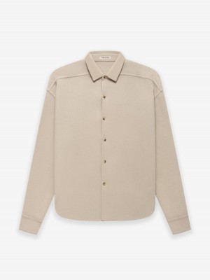 Fear Of God Wool Cashmere Shirt Dusty Beige | FOG-SN593319