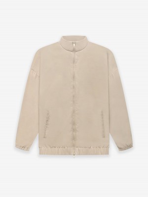 Fear Of God Wool Nylon Track Jacket Dusty Beige | FOG-SN593419