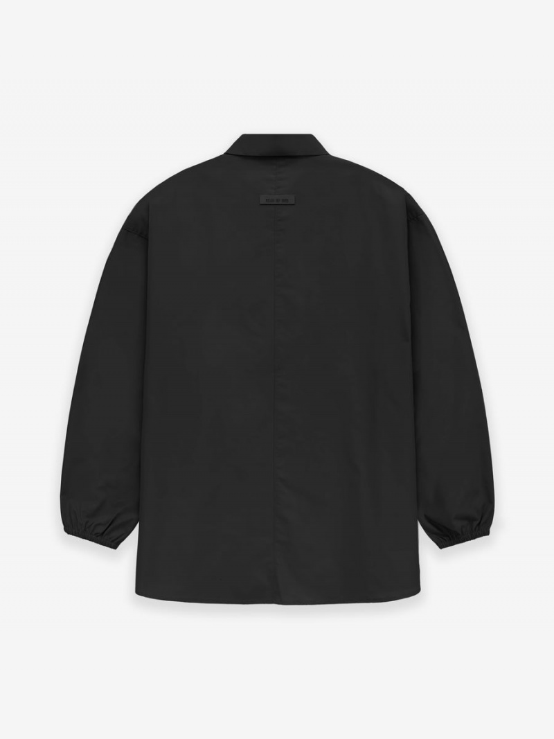 Fear Of God Button Down Shirt Jet Black | FOG-SN593548