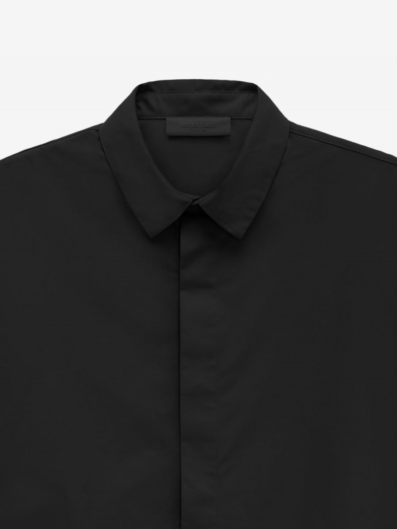 Fear Of God Button Down Shirt Jet Black | FOG-SN593548