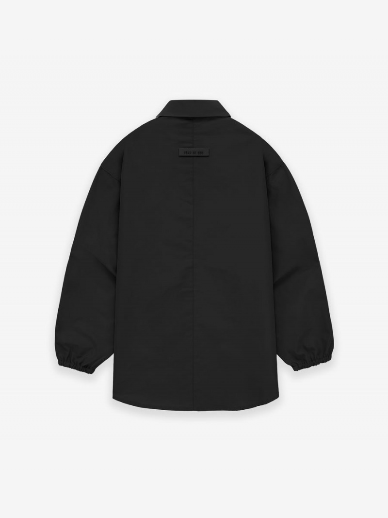 Fear Of God Button Down Shirt Jet Black | FOG-SN593798