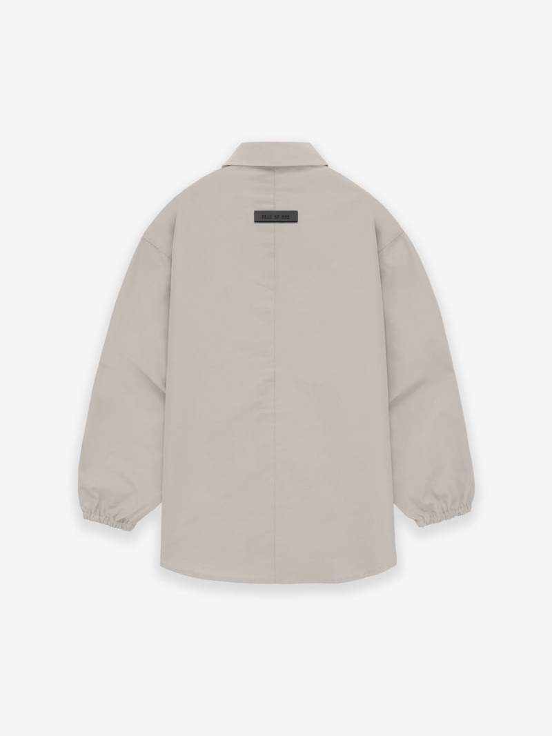 Fear Of God Button Down Shirt Silver Cloud | FOG-SN593799