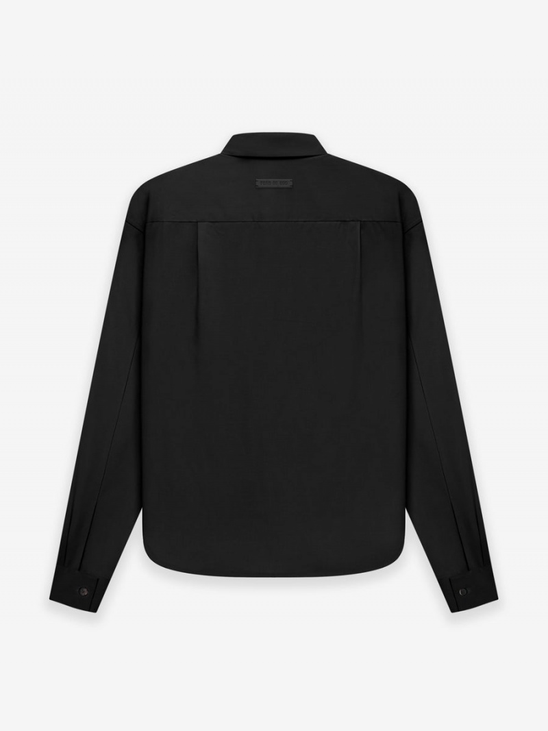 Fear Of God Button Front Shirt Black | FOG-SN593310