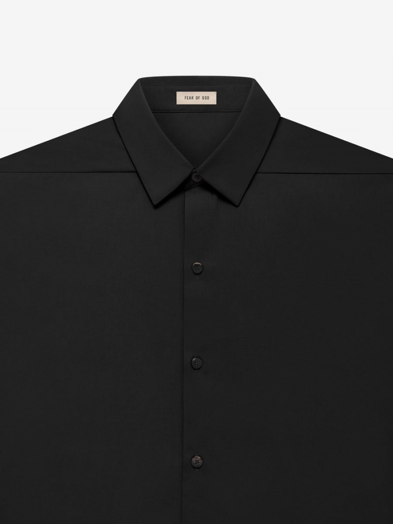 Fear Of God Button Front Shirt Black | FOG-SN593310