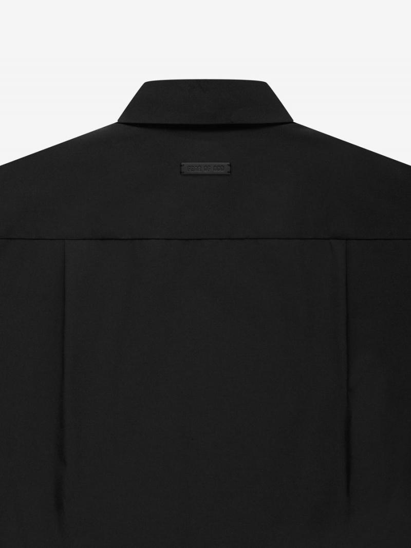 Fear Of God Button Front Shirt Black | FOG-SN593310