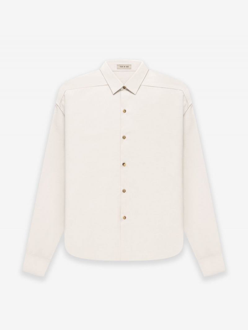 Fear Of God Button Front Shirt Cream | FOG-SN593311