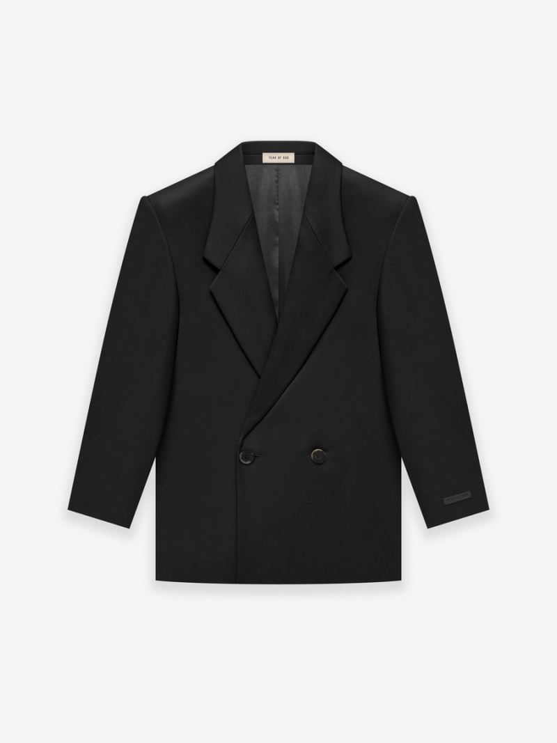 Fear Of God Cav Twill Suit Jacket Black | FOG-SN593395