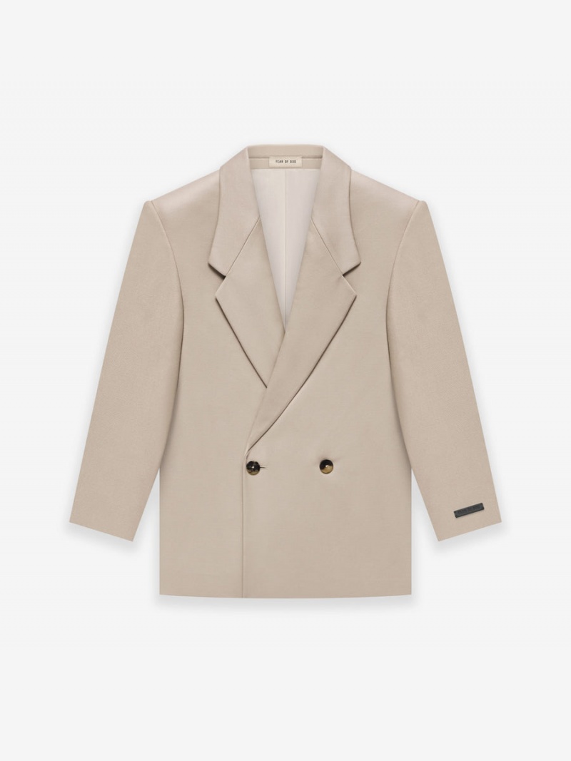 Fear Of God Cav Twill Suit Jacket Dusty Beige | FOG-SN593365