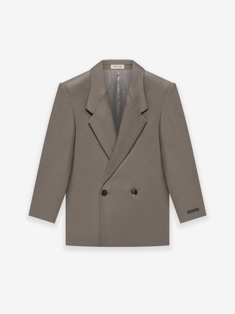 Fear Of God Cav Twill Suit Jacket Dusty Concrete | FOG-SN593368