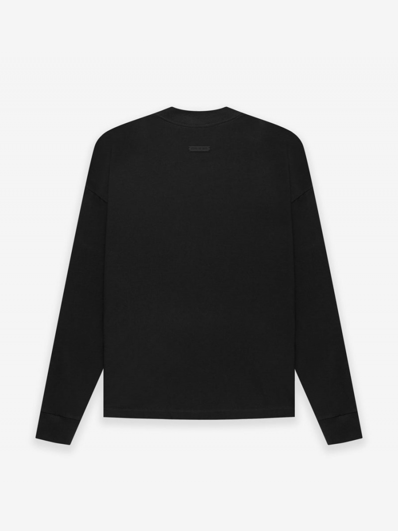 Fear Of God Cotton Ls T-shirt Black | FOG-SN593314