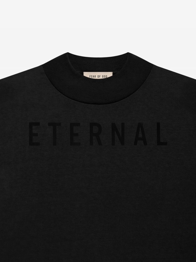 Fear Of God Cotton Ls T-shirt Black | FOG-SN593314