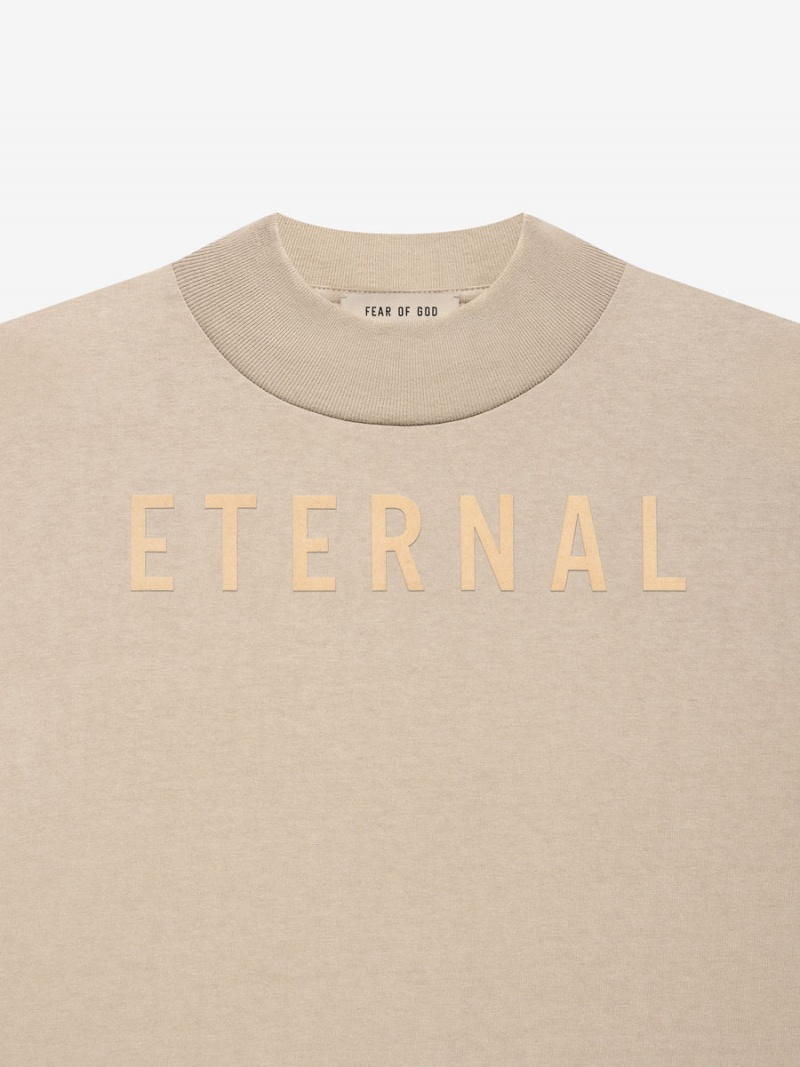 Fear Of God Cotton Ls T-shirt Dusty Beige | FOG-SN593333