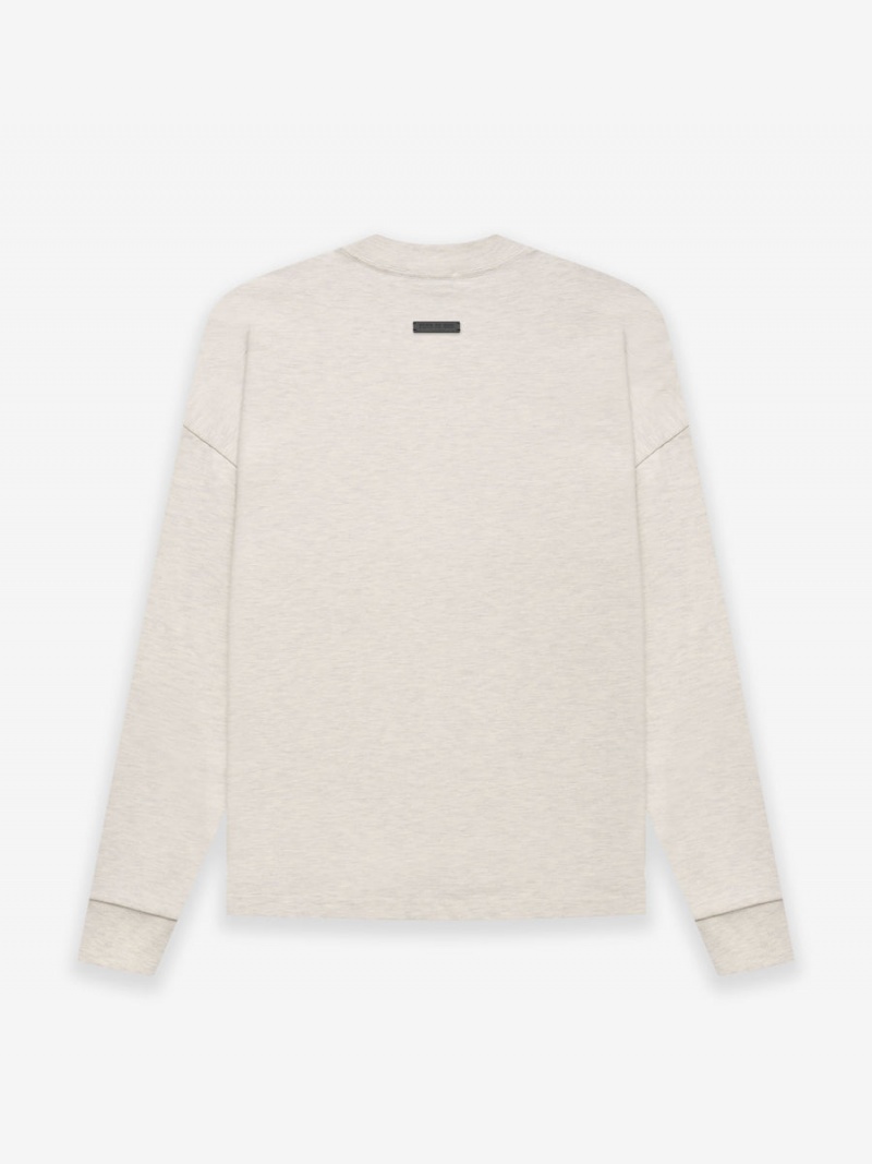 Fear Of God Cotton Ls T-shirt Warm Heather Oatmeal | FOG-SN593334