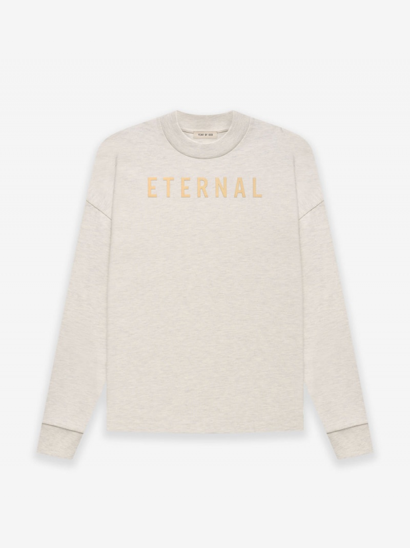 Fear Of God Cotton Ls T-shirt Warm Heather Oatmeal | FOG-SN593334