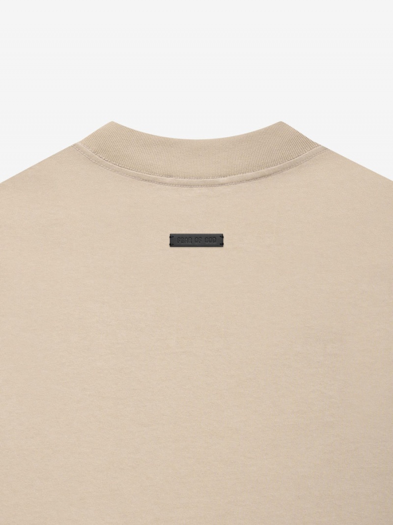 Fear Of God Cotton Ss T-shirt Dusty Beige | FOG-SN593354