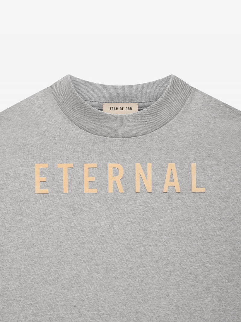 Fear Of God Cotton Ss T-shirt Warm Heather Grey | FOG-SN593351