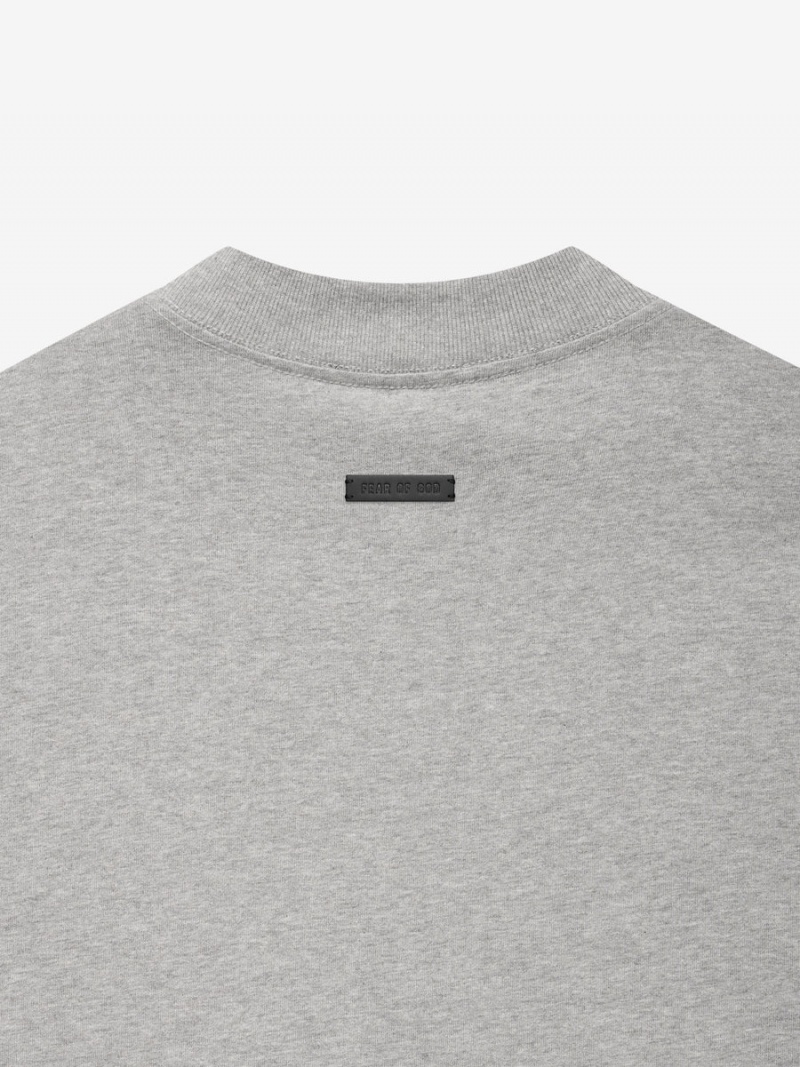 Fear Of God Cotton Ss T-shirt Warm Heather Grey | FOG-SN593351