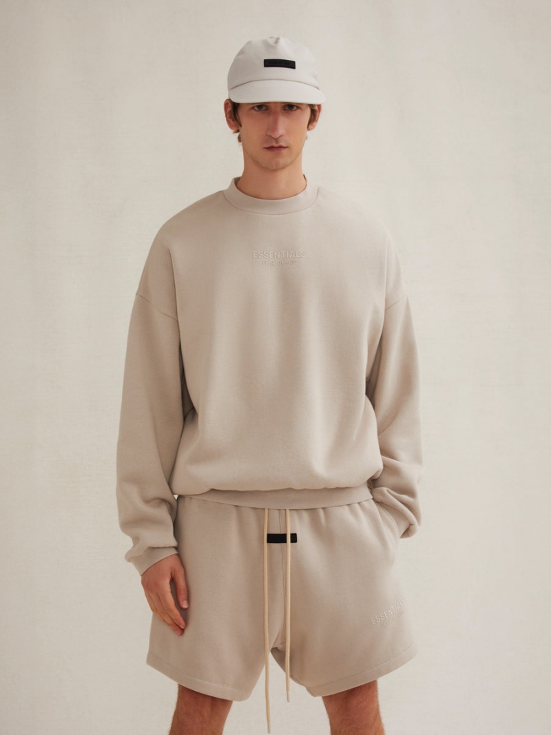 Fear Of God Essentials Crewneck Silver Cloud | FOG-SN593554